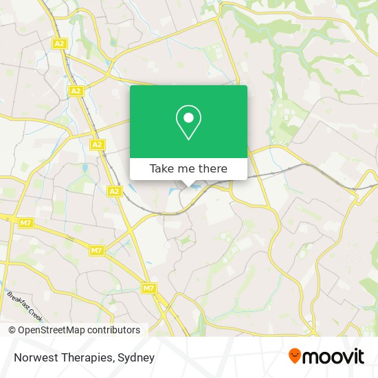Norwest Therapies map
