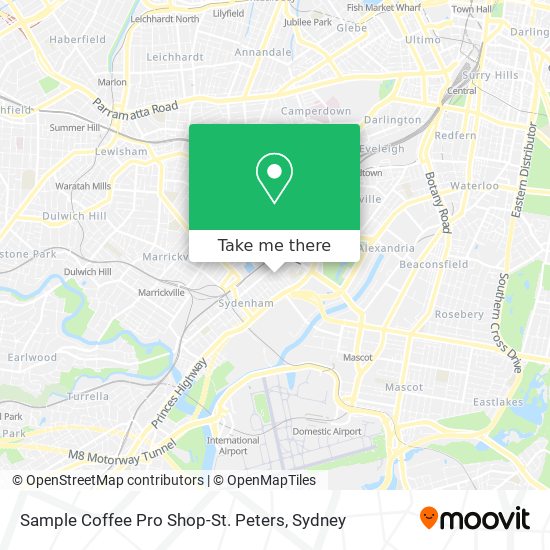 Sample Coffee Pro Shop-St. Peters map
