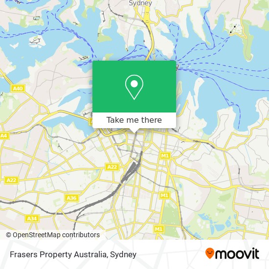 Mapa Frasers Property Australia