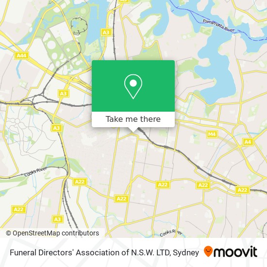 Funeral Directors' Association of N.S.W. LTD map