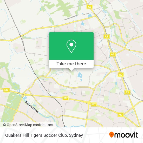 Quakers Hill Tigers Soccer Club map