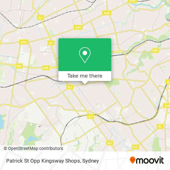 Patrick St Opp Kingsway Shops map