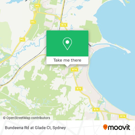 Bundeena Rd at Glade Ct map