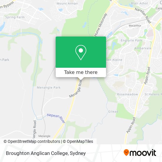 Broughton Anglican College map