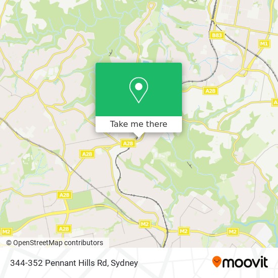 Mapa 344-352 Pennant Hills Rd