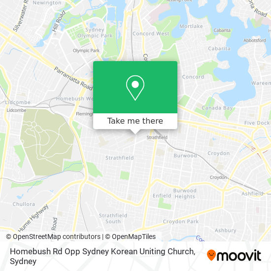 Homebush Rd Opp Sydney Korean Uniting Church map