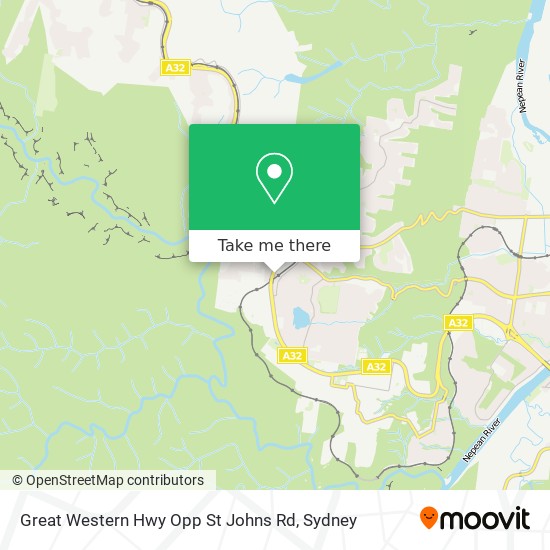 Great Western Hwy Opp St Johns Rd map
