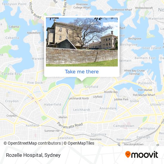 Rozelle Hospital map