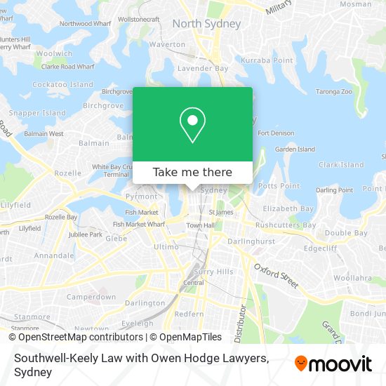 Mapa Southwell-Keely Law with Owen Hodge Lawyers