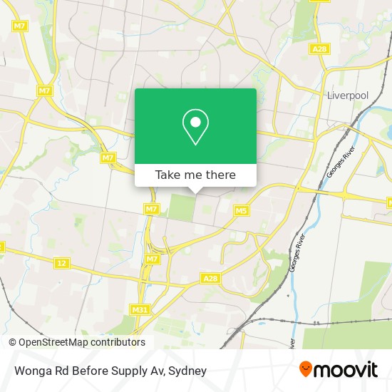 Wonga Rd Before Supply Av map
