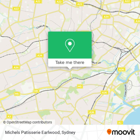 Mapa Michels Patisserie Earlwood