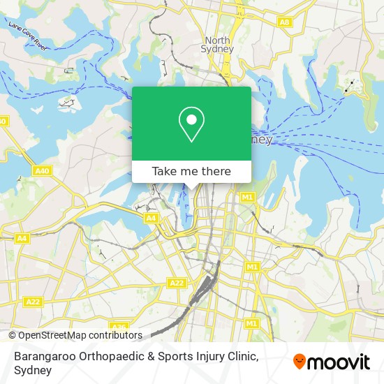 Barangaroo Orthopaedic & Sports Injury Clinic map