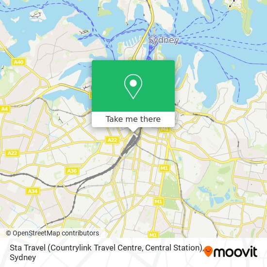 Sta Travel (Countrylink Travel Centre, Central Station) map