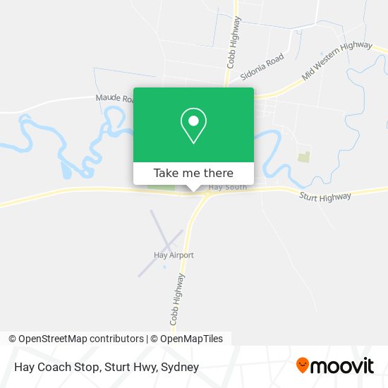 Hay Coach Stop, Sturt Hwy map