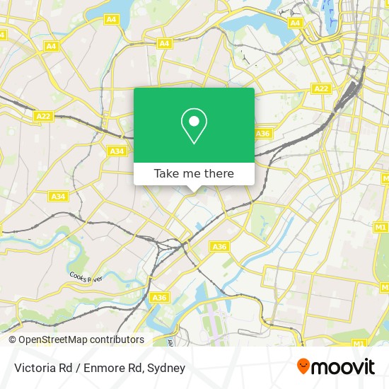 Victoria Rd / Enmore Rd map
