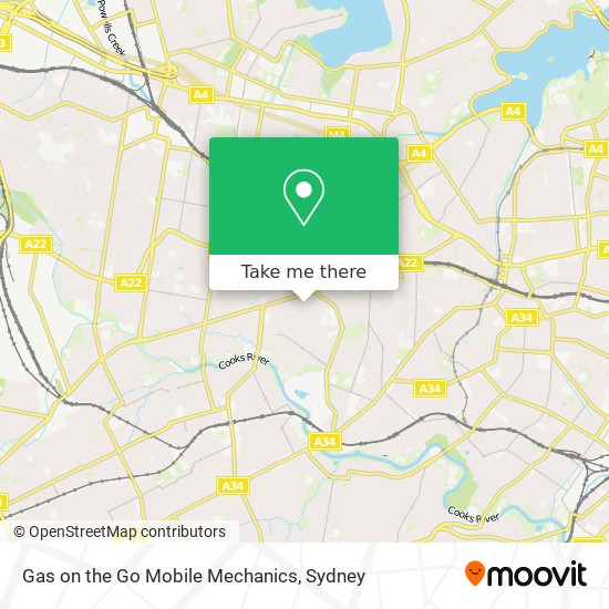 Mapa Gas on the Go Mobile Mechanics