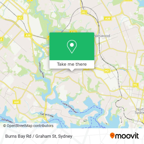 Burns Bay Rd / Graham St map