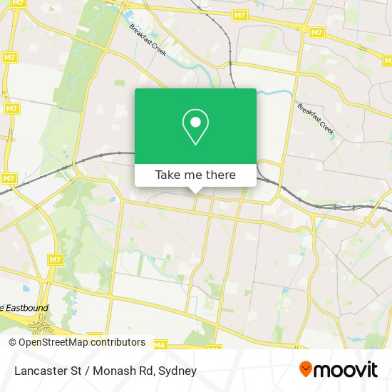 Mapa Lancaster St / Monash Rd