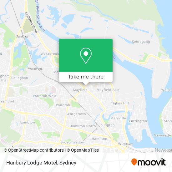 Hanbury Lodge Motel map