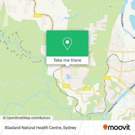Blaxland Natural Health Centre map