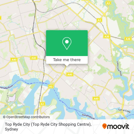 Mapa Top Ryde City (Top Ryde City Shopping Centre)