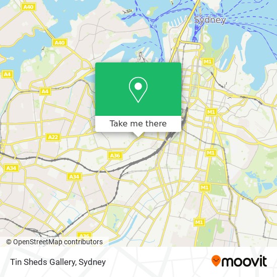 Mapa Tin Sheds Gallery