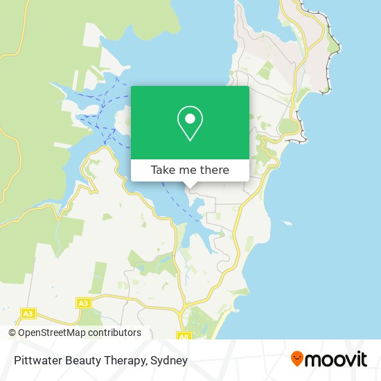 Mapa Pittwater Beauty Therapy