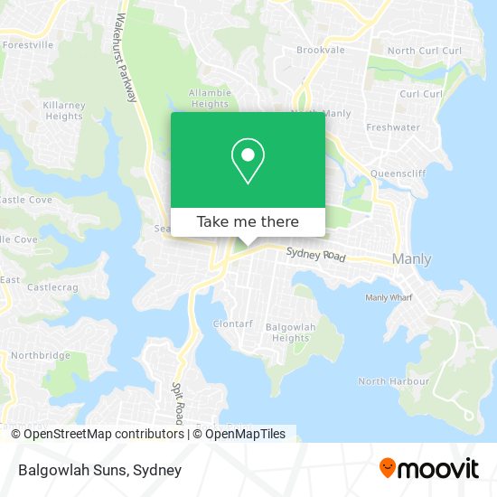 Mapa Balgowlah Suns