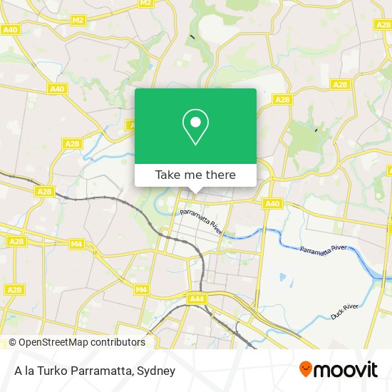 A la Turko Parramatta map