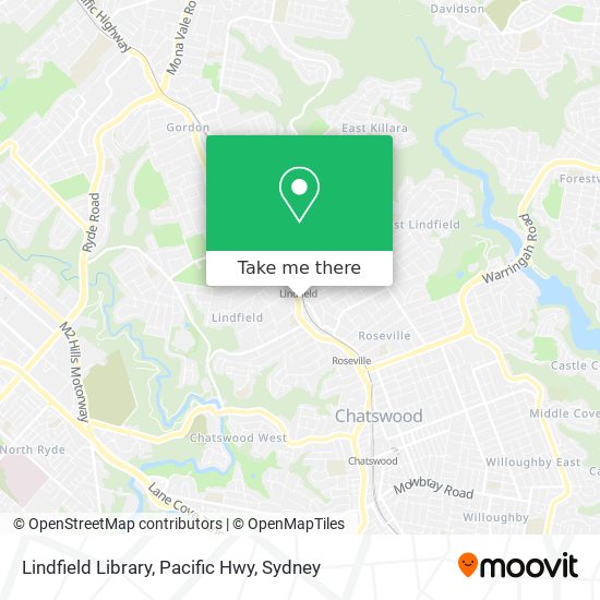 Lindfield Library, Pacific Hwy map