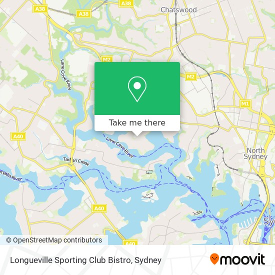 Longueville Sporting Club Bistro map