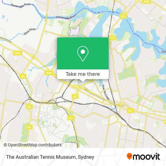 The Australian Tennis Museum map