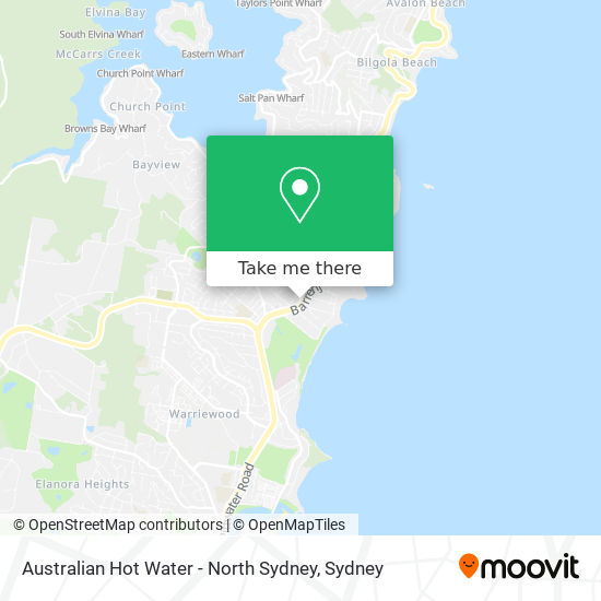 Australian Hot Water - North Sydney map