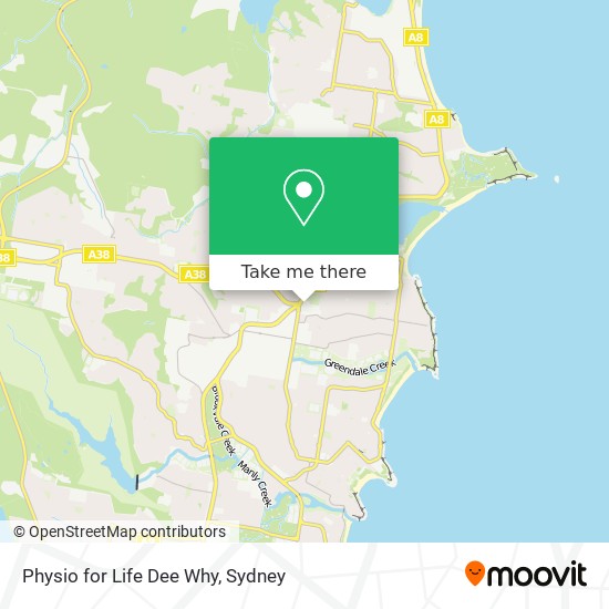 Physio for Life Dee Why map