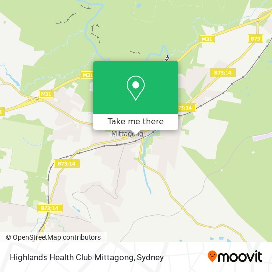 Mapa Highlands Health Club Mittagong