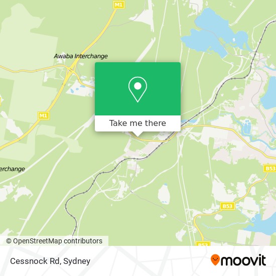 Mapa Cessnock Rd