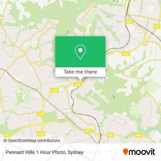 Pennant Hills 1 Hour Photo map