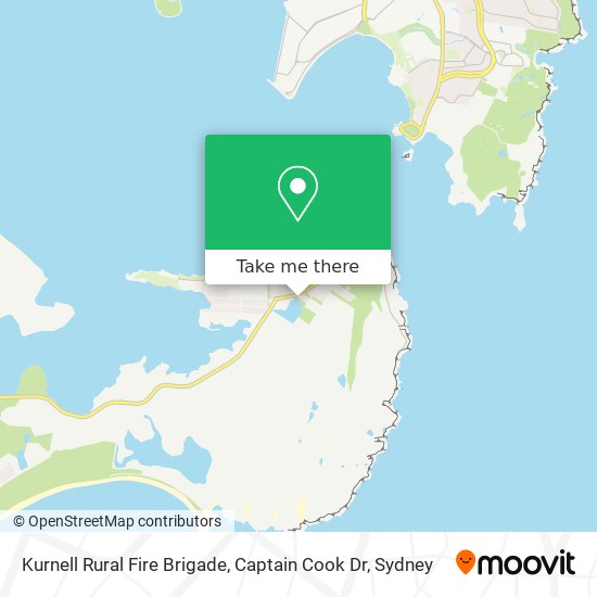 Kurnell Rural Fire Brigade, Captain Cook Dr map