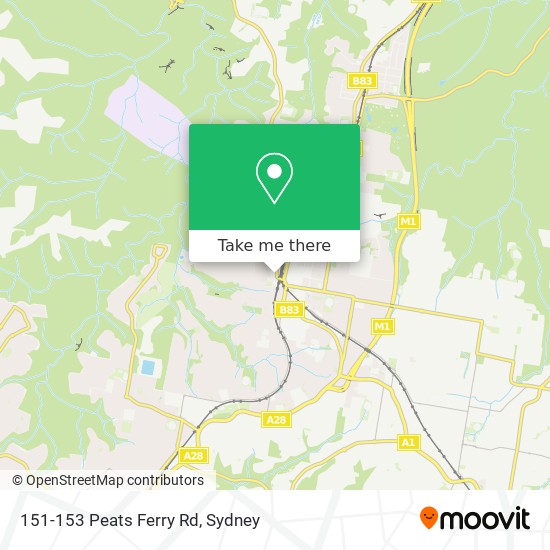 151-153 Peats Ferry Rd map