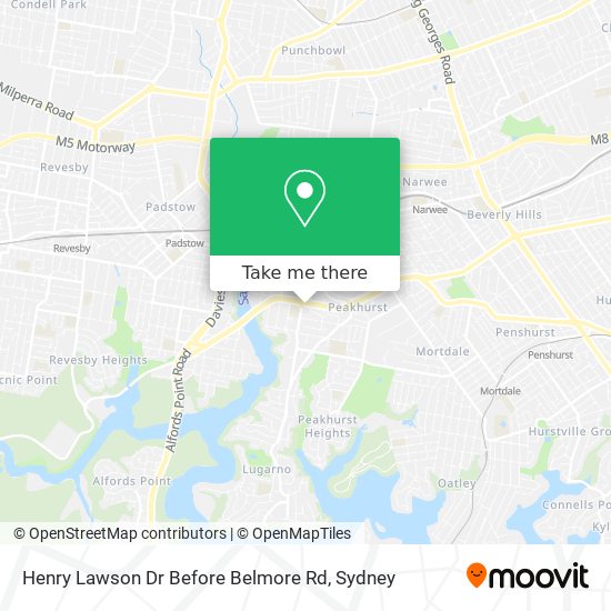 Henry Lawson Dr Before Belmore Rd map