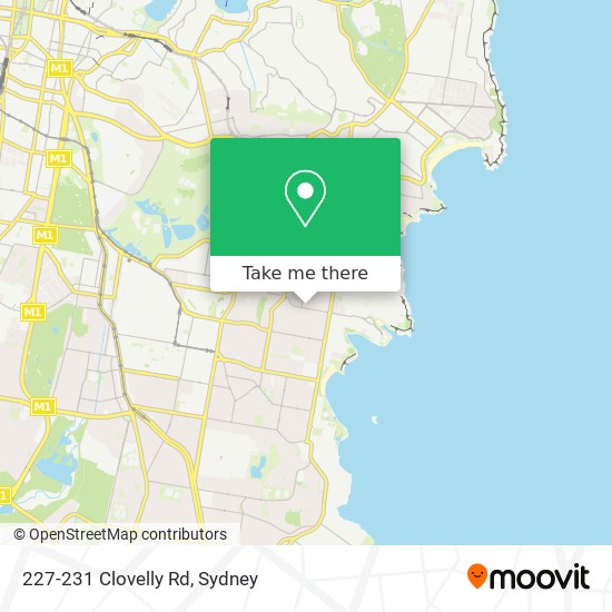 Mapa 227-231 Clovelly Rd