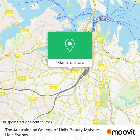 The Australasian College of Nails Beauty Makeup Hair map