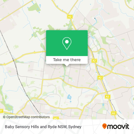 Mapa Baby Sensory Hills and Ryde NSW