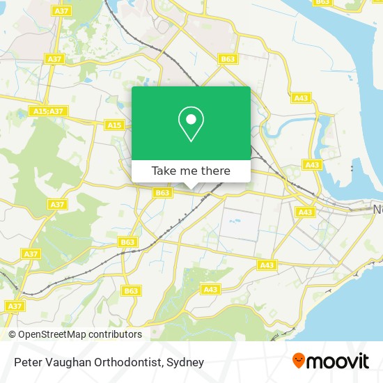 Peter Vaughan Orthodontist map