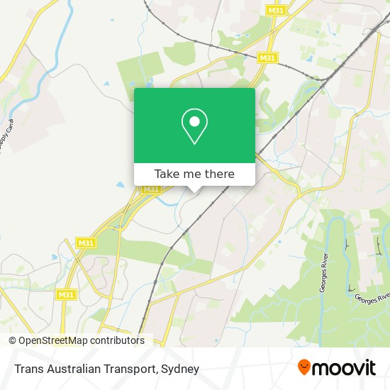 Trans Australian Transport map