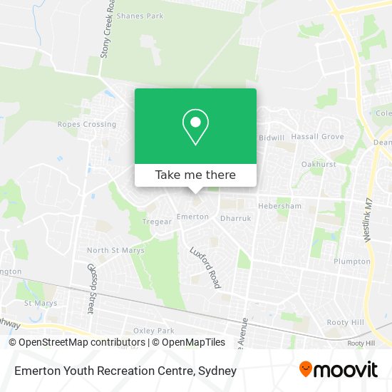 Emerton Youth Recreation Centre map