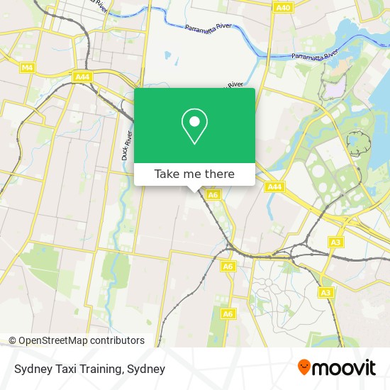 Mapa Sydney Taxi Training