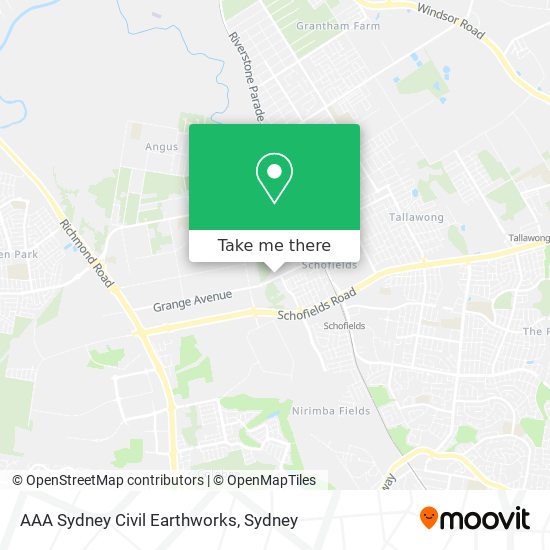 AAA Sydney Civil Earthworks map