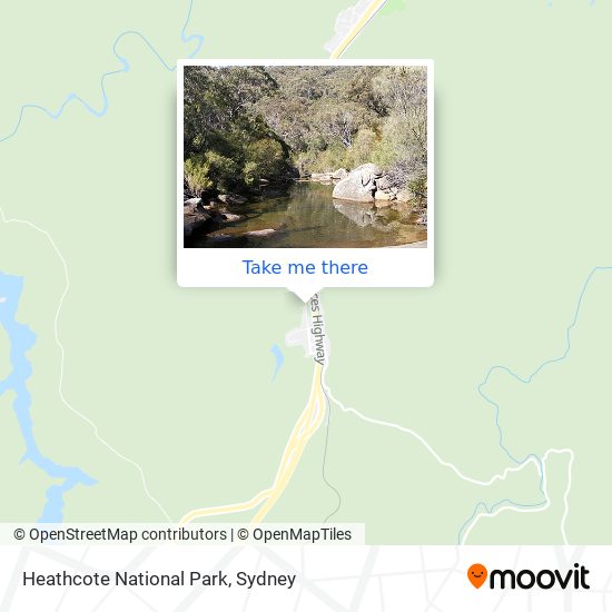 Heathcote National Park map