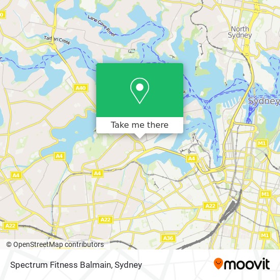 Spectrum Fitness Balmain map